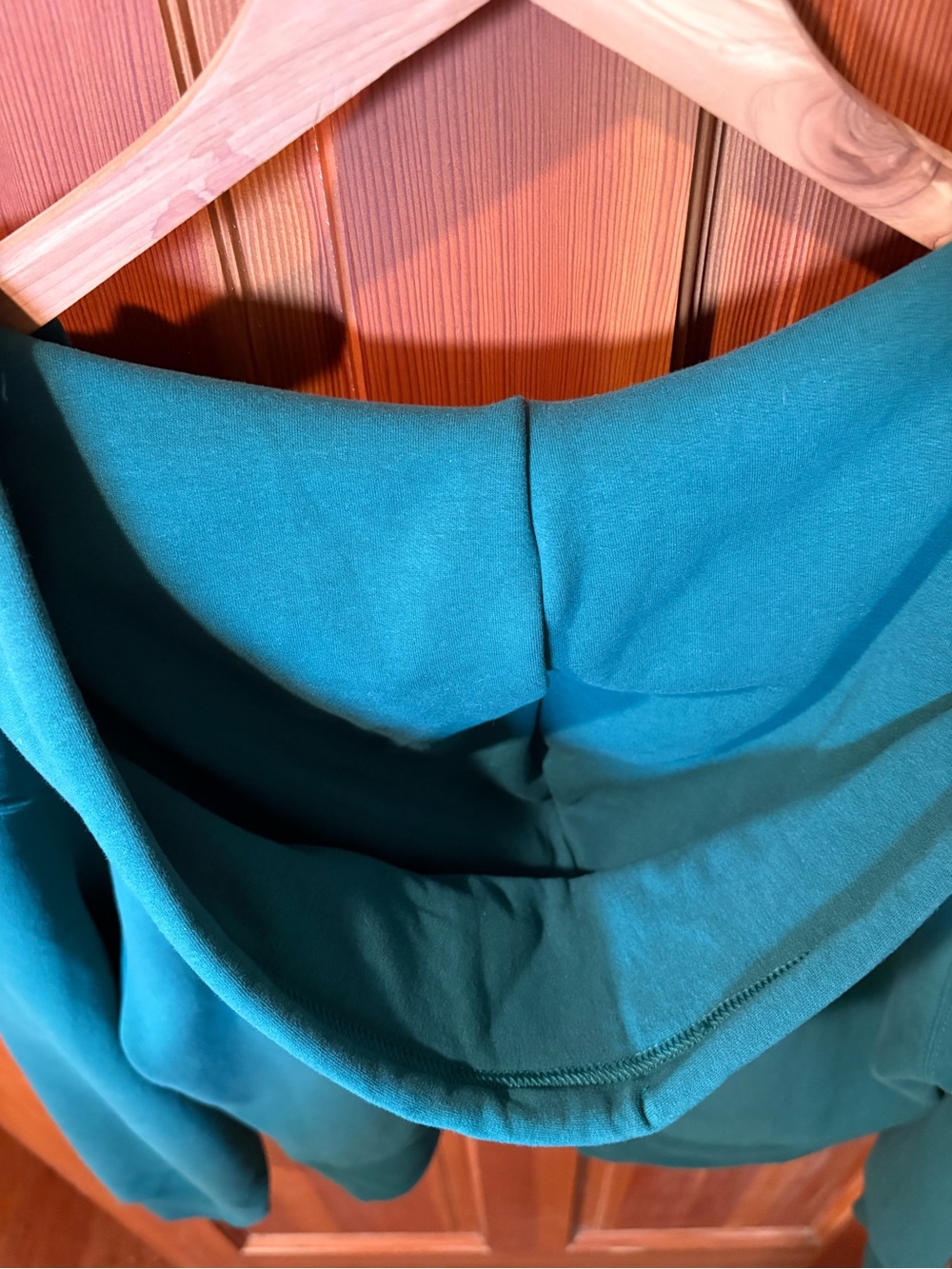 Athleta Forever Fleece Crop Full Zip Hooded Sweatshirt Viridian Green XL - Picture 10 of 10